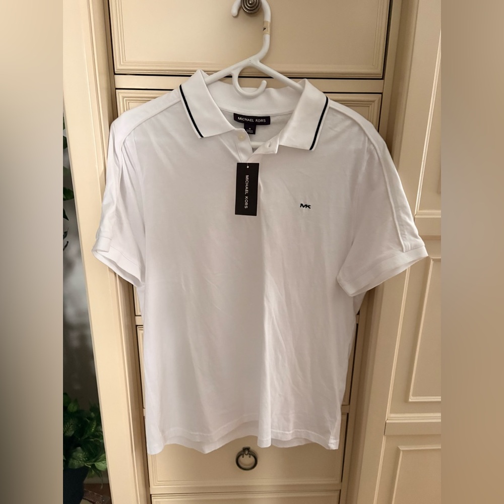 Michael Kors (WHITE) Polo Shirt for Men BRAND NEW TAGS STILL ATTACHED